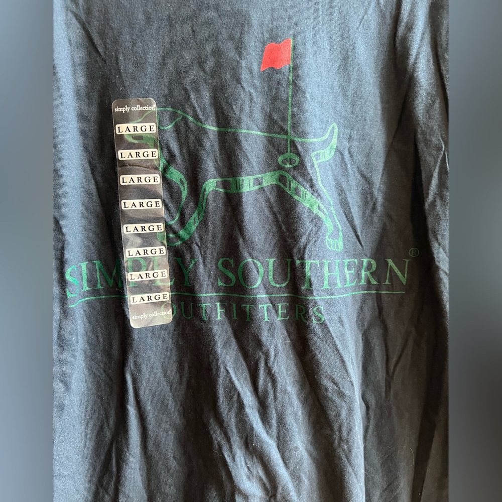 NWT Simply Southern Blue crew Neck Tee size L